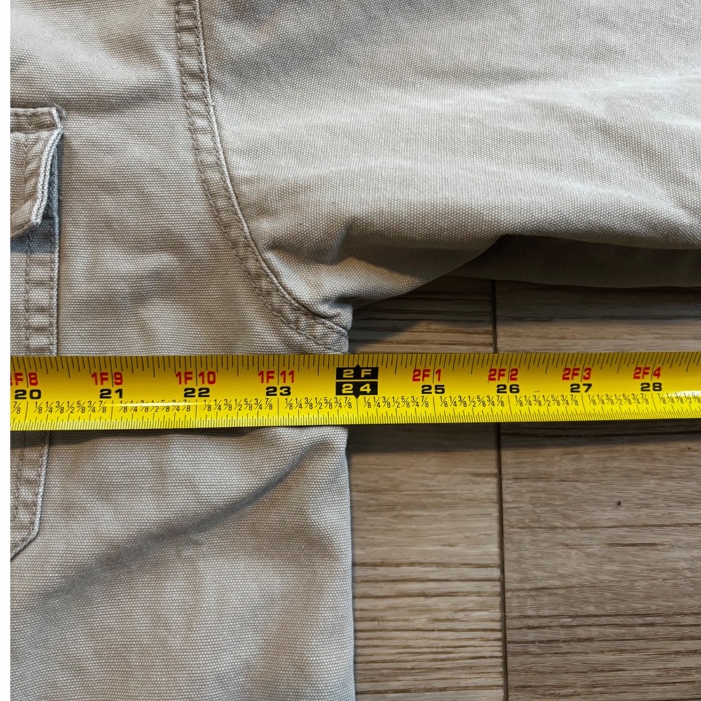 Levis Mens Canvas Shirt Jacket Tan Fleece Lined Plaid Workwear Shacket Large - Picture 4 of 7